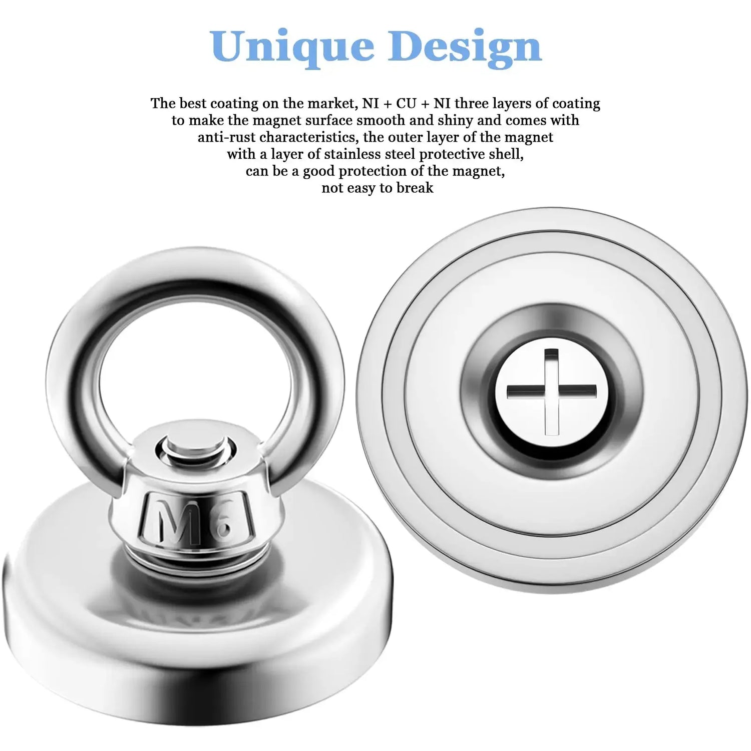 Super Strong Neodymium Fishing Magnets Heavy Duty imanes Magnet with Countersunk Hole Eyebolt for Salvage Magnetic Fishing Shop1102985420 Store