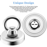 Super Strong Neodymium Fishing Magnets Heavy Duty imanes Magnet with Countersunk Hole Eyebolt for Salvage Magnetic Fishing Shop1102985420 Store